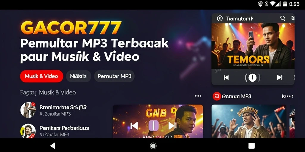 Antarmuka GACOR777 yang sederhana dan fungsional untuk Pemutar MP3.