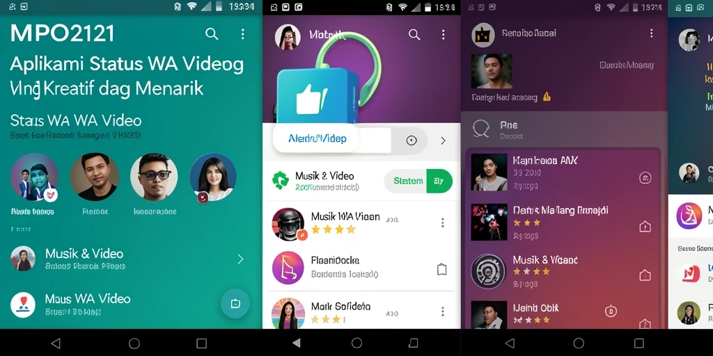 Tampilan antarmuka MPO2121 yang intuitif dan menarik untuk Status WA Video.