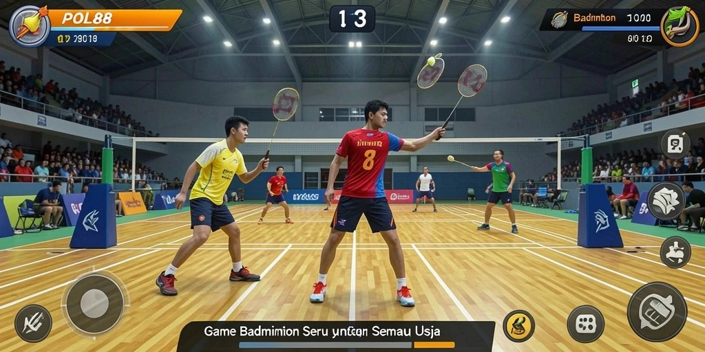 Screenshot antarmuka POL88 dengan fitur badminton yang menarik.